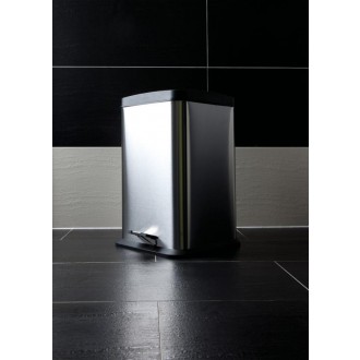 Odpadkový koš volně stojící Optima 12 l nerez/černá mat