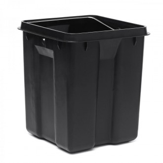 Odpadkový koš volně stojící Optima 6 l nerez/černá mat