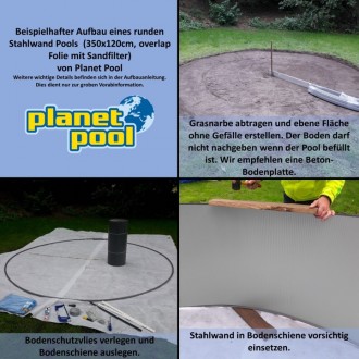 Bazén Planet Pool ANTRAZIT/Sand – samotný bazén 350x90 cm