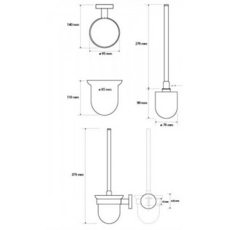 Wc štětka Bemeta Noir černá
