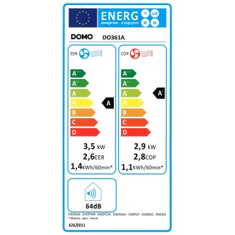 Mobilní klimatizace 12000 BTU s topením - DOMO DO361A