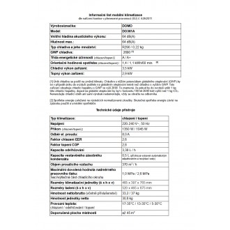 Mobilní klimatizace 12000 BTU s topením - DOMO DO361A