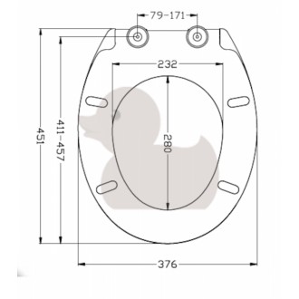 WC prkénko Glacera duroplast bílá