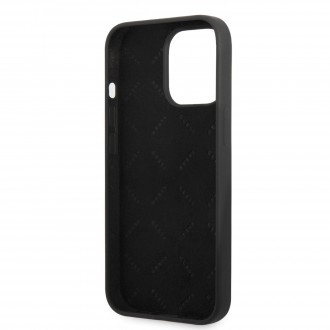 Guess Silicone Line Triangle Zadní Kryt pro iPhone 13 Pro Black