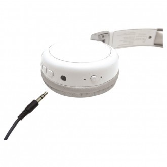 Skládací sluchátka bílá Bluetooth