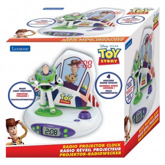 Dětský budík Toy Story s rádiem a projektorem