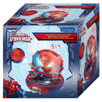 Dětský budík Spider-Man s rádiem a projektorem