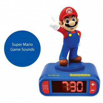 Dětský budík Super Mario s nočním osvětlením