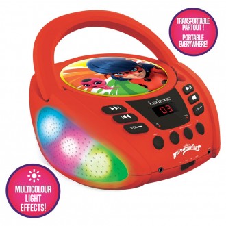 Přenosný Bluetooth CD přehrávač Kouzelná Beruška se světelnými efekty