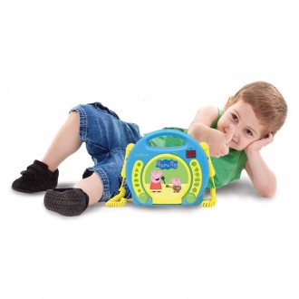 Přenosný CD přehrávač Prasátko Peppa se 2 mikrofony