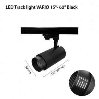 2R LED Reflektor na lištový systém - VARIO 40W-3000K-černý SKU15166