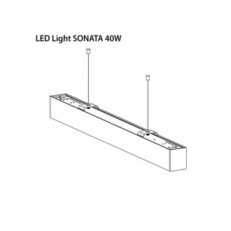 2R LED lineární závěsné svítidlo-40W-3000K-IP20-stříbrné SKU36529