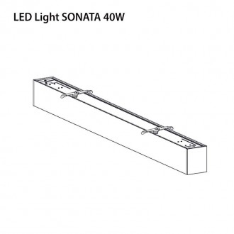 2R LED lineární závěsné svítidlo 40W-3000K-IP20-černé SKU85183