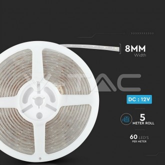V-TAC LED pásek 3,6W-12V-SMD 3528-5m-IP65 VT-3528