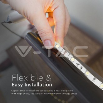 V-TAC LED pásek RGB-4,8W-12V-SMD 5050-VT-5050-IP20 VT-5050
