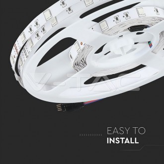 V-TAC LED pásek RGB-4,8W-12V-SMD 5050-VT-5050-IP20 VT-5050