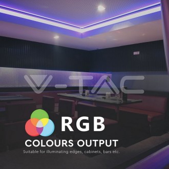 V-TAC LED pásek RGB-4,8W-12V-SMD 5050-VT-5050-IP20 VT-5050