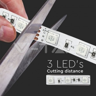 V-TAC LED pásek RGB 9W 24V IP20 SMD 5050-VT-5050-10M VT-5050