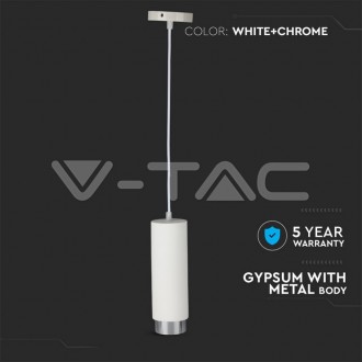 V-TAC Závěsné svítidlo GU10-IP20-VT-864-bílá-chrom SKU3129