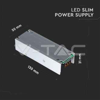 V-TAC Napájecí adaptér pro LED pásky 60W-5A-12V-IP20-kovový-VT-20062 VT-20062