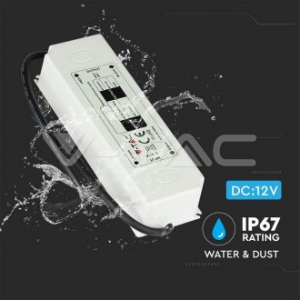 V-TAC Napájecí adaptér pro LED pásky 60W-5A-12V-IP67-plastový-VT-22065 VT-22065