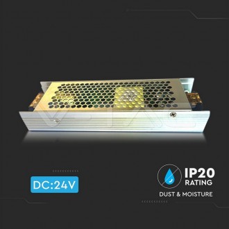 V-TAC Napájecí zdroj pro LED pásky 150W-6,5A-24V-IP20-kovový VT-20153