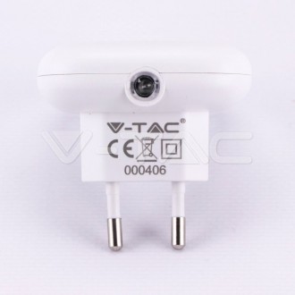 V-TAC LED noční světlo se senzorem 0.4W-10LM-2XUSB-hranaté SKU508