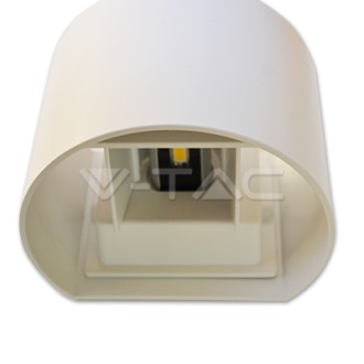 V-TAC Nástěnné LED svítidlo 6W-3000K-IP65-kulaté bílé-VT-756 SKU7082