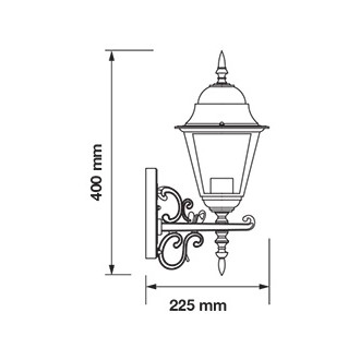 V-TAC Venkovní nástěnné svítidlo 1xE27-IP44-bílé-VT-760 SKU7520