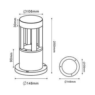 V-TAC LED svítidlo 10W-6400K-IP65-šedá VT-830