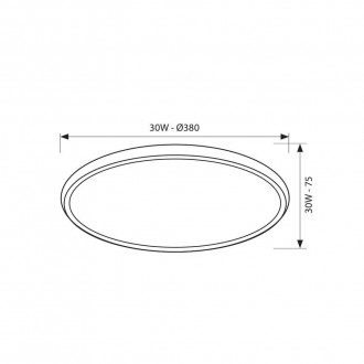 VIVALUX LED stropní svítidlo na dálkovým ovládáním 36W stmívatelné VIV004164
