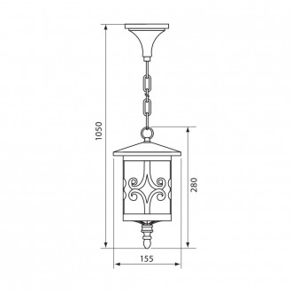 VIVALUX Venkovní závěsné svítidlo E27-1X60W-IP44-JARDIN VIV004234
