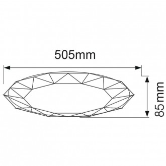 LED stropní svítidlo na dálkové ovládání 60W - 3000K-6400K VIV004290