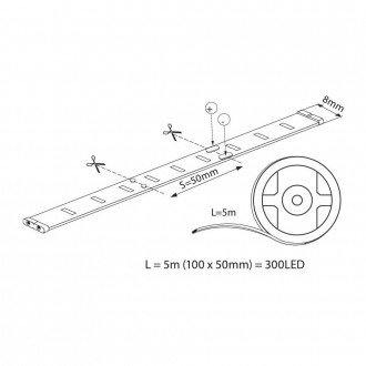 VIVALUX LED pásek červený 4,8W-M SMD3528-5m-LENTA 60 VIV004357