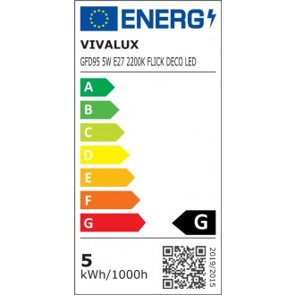 VIVALUX LED žárovka Filament E27-5W-2200K-GFD95-VIV004179 VIV004179
