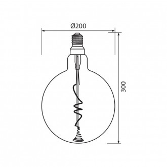 VIVALUX LED žárovka Filament  E27-6W-2200K-GFA200 VIV004182