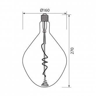 VIVALUX-LED žárovka E27-Filament-5W-2200K-WDA160 -FLIK ART VIV004184