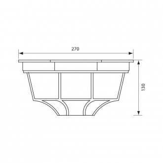 Venkovní stropní svítidlo E27-IP44-1X60W-černé-VIVALUX VIV004264