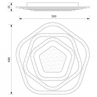 VIVALUX LED stropní svítidlo 77W- 3000-6400K-s dálkovým ovládáním VIV004451