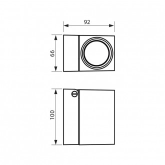 VIVALUX LED venkovní nástěnné svítidlo 1 X GU10-BK-IP44-SEOUL-W VIV004351