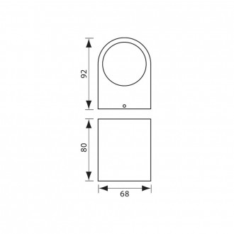 VIVALUX LED venkovní nástěnné svítidlo 1xGU10 BK IP44 PORTO/R VIV004246