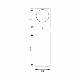 LED venkovní nástěnné svítidlo 2xGU10 BK IP44 PORTO/SQ,VIVALUX VIV004249