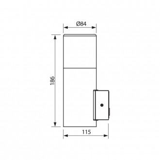 VIVALUX Venkovní fasádní LED osvětlení 1xE27-BK-KYOTO-W VIV004343