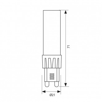 VIVALUX LED žárovka G9-7W-IP20-3000K VIV004237