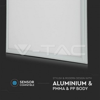 V-TAC LED panel stropní 29W-4000K-60x60 cm-podhledový čtverec barevná teplota (К): studená bílá VT-6129-6