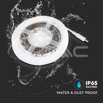 V-TAC LED pásek s pohybovým senzorem 1M 2,4W (4XAAA)-VT-8082 barevná teplota (К): teplá bílá VT-8082