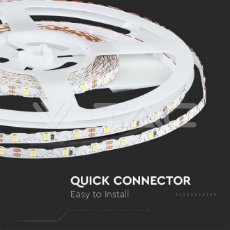 V-TAC LED pásek 4W/m-12V-IP20-SMD 2835-VT-2835-60-S barevná teplota (К): studená bílá / 6400K VT-2835-60-S