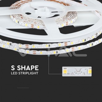 V-TAC LED pásek 4W/m-12V-IP20-SMD 2835-VT-2835-60-S barevná teplota (К): studená bílá / 6400K VT-2835-60-S