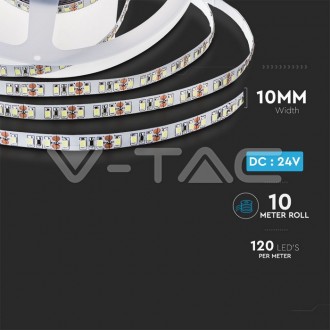 V-TAC LED pásek 7,2W-24V-IP20-SMD2835-VT-2835 barevná teplota (К): denní bílá / 4000K VT-2835