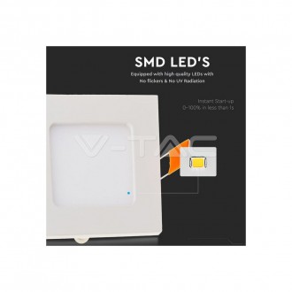 LED panel 12W-1000lm-IP20-VT-1207-čtvercový-podhledový-V-TAC barevná teplota (К): denní bílá / 4000K VT-1207
